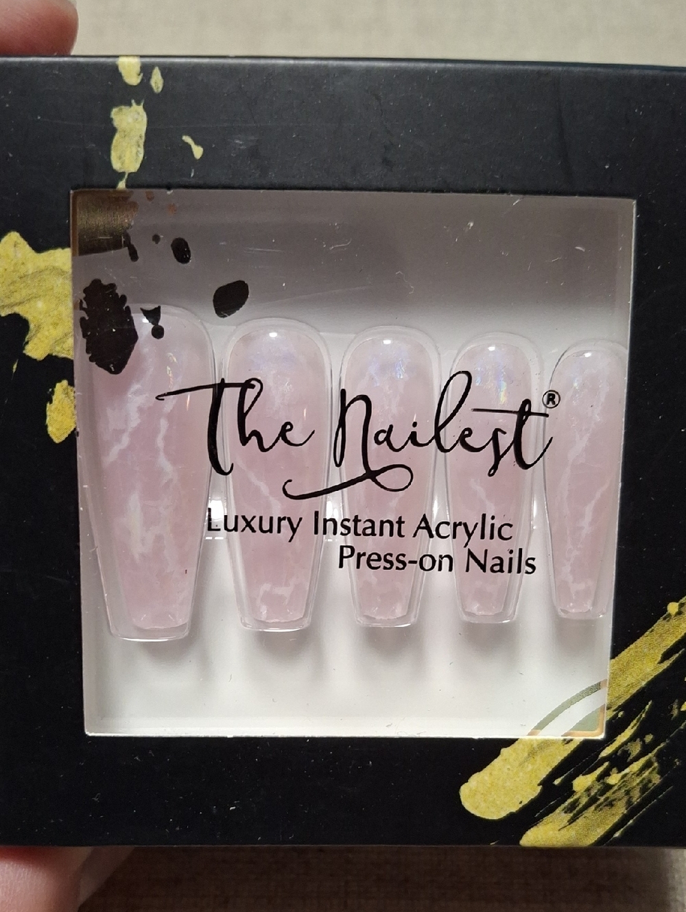 The Nailest Luxury Pink Marble Press-On Nails New
